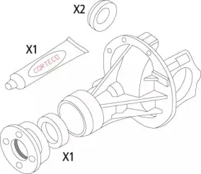 19536212 CORTECO Комплект прокладок, дифференциал 19536212 CORTECO Комплект прокладок, дифференциал